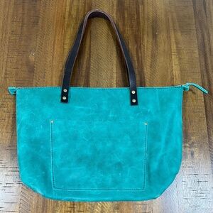 *RARE* GUC Portland Leather Goods Reef Large Zip Tote with Grizzly Handles